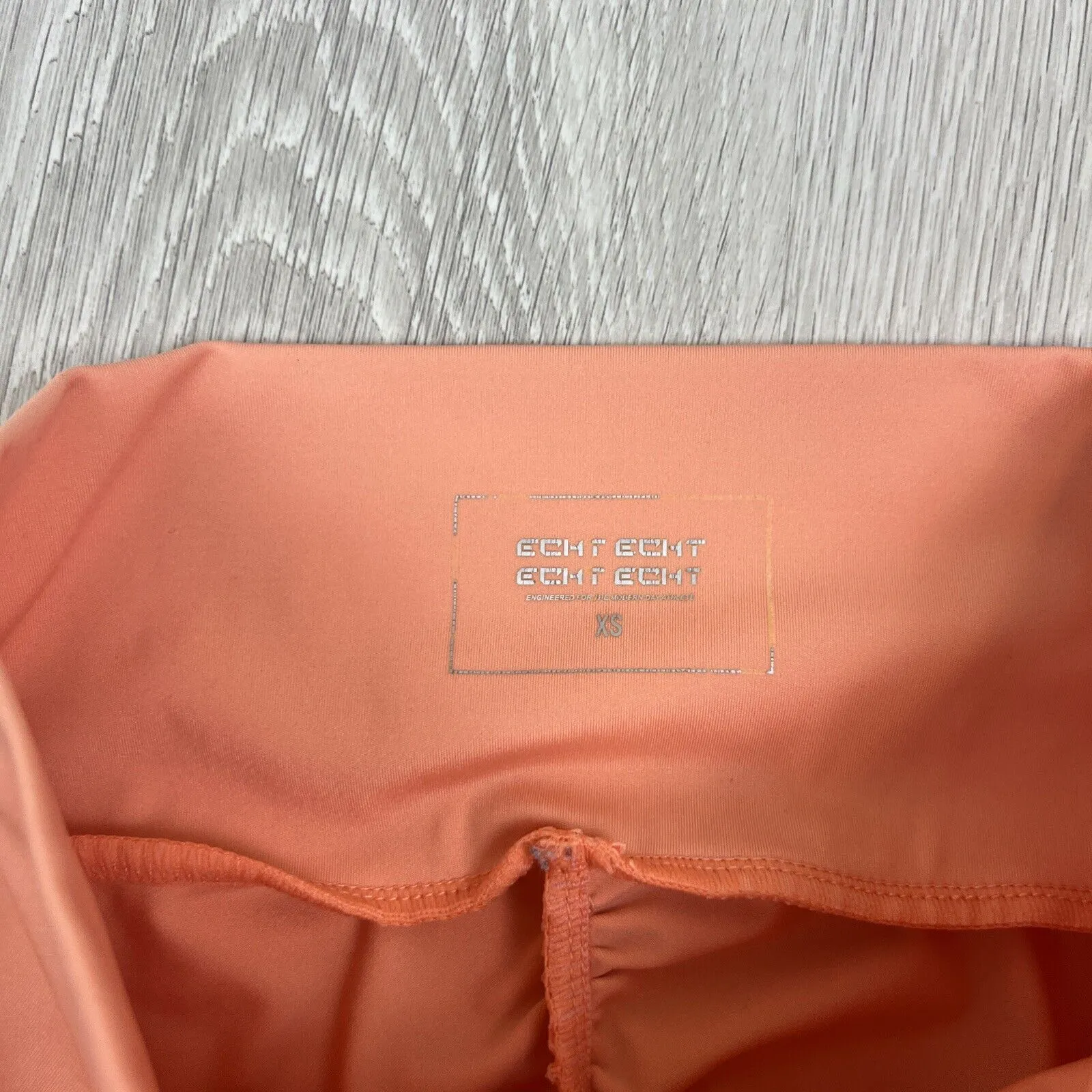 ECHT Womens Orange Scrunch Bum Workout Bike Shorts Size XS
