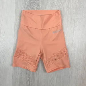 ECHT Womens Orange Scrunch Bum Workout Bike Shorts Size XS