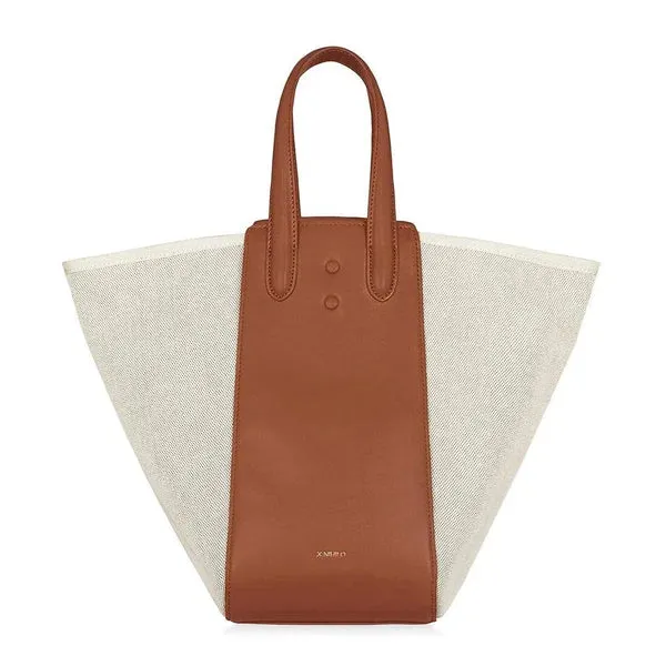 Eight Leather Canvas Tan Bag