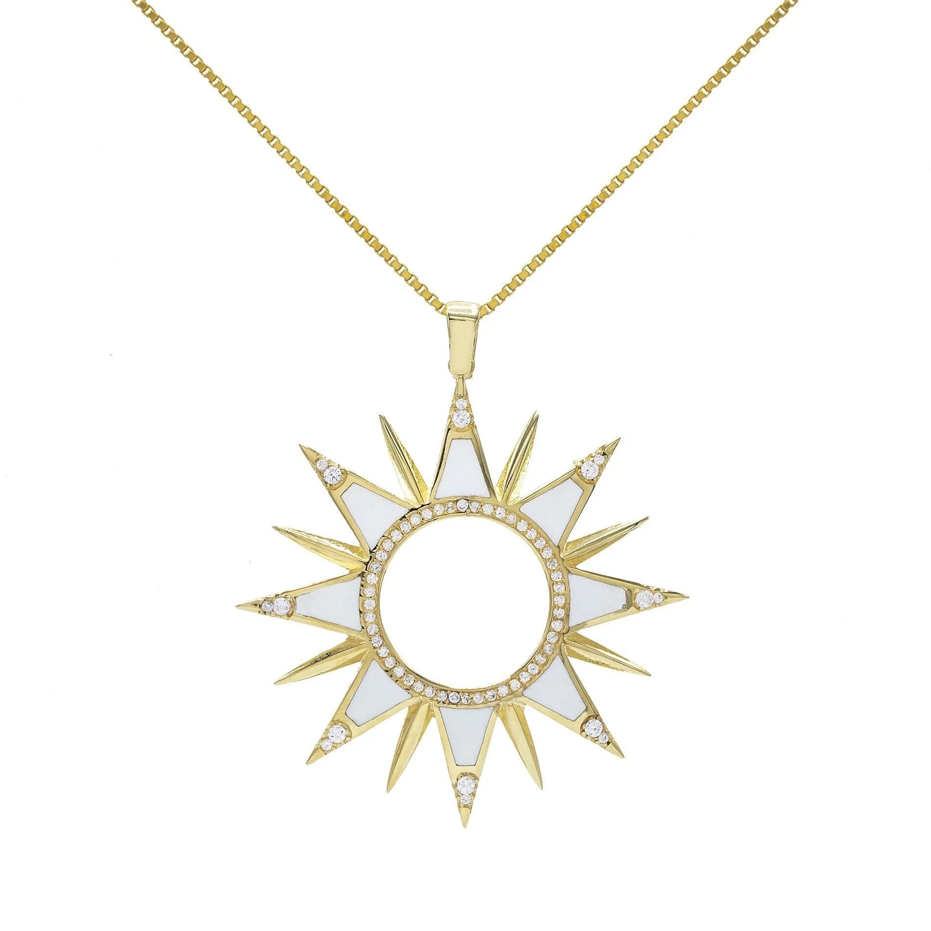 Enamel Sun Necklace