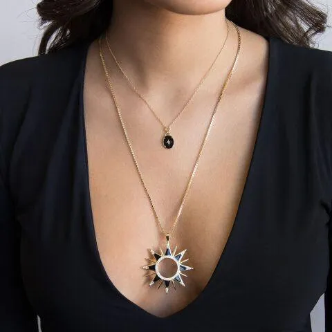Enamel Sun Necklace