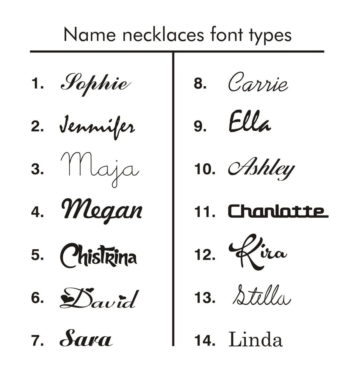 Extra Tiny Name Necklace