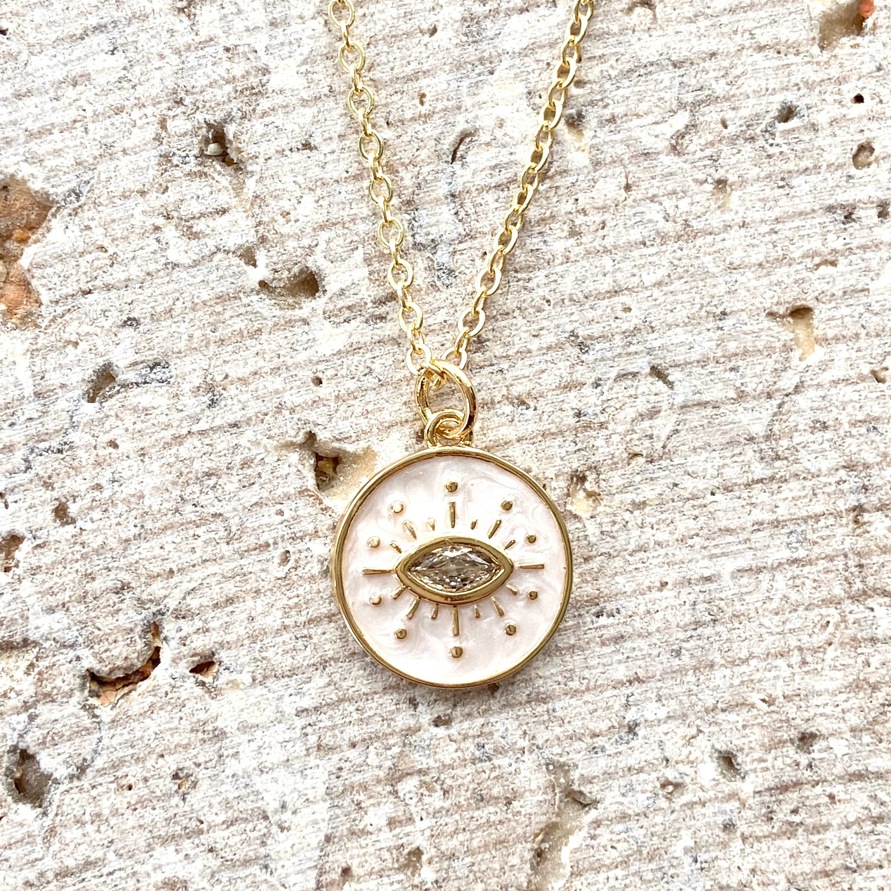 Eye Enamel Necklace