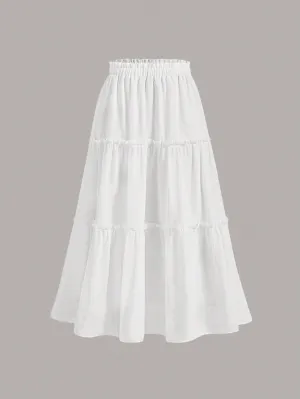 Falda boho larga con volantes - Cherry Vibes
