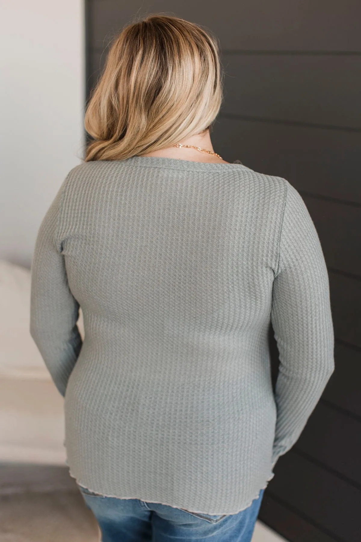 Feeling Exceptional Henley Top- Heather Grey