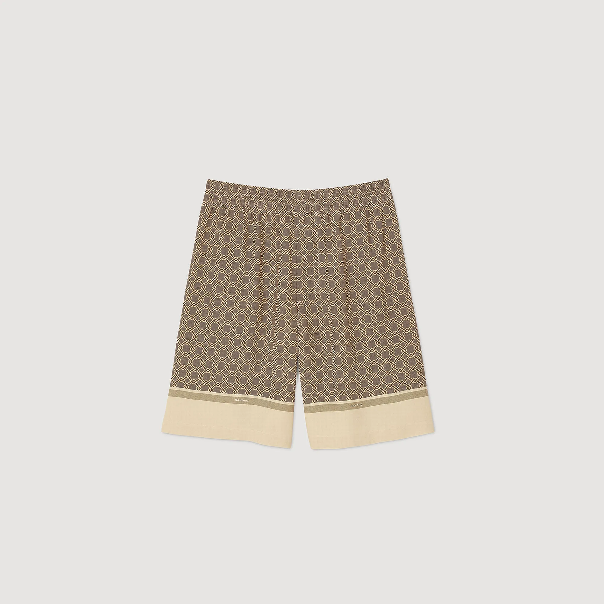 Fence Short Patterned Floaty Bermuda Shorts Hazel