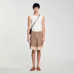 Fence Short Patterned Floaty Bermuda Shorts Hazel