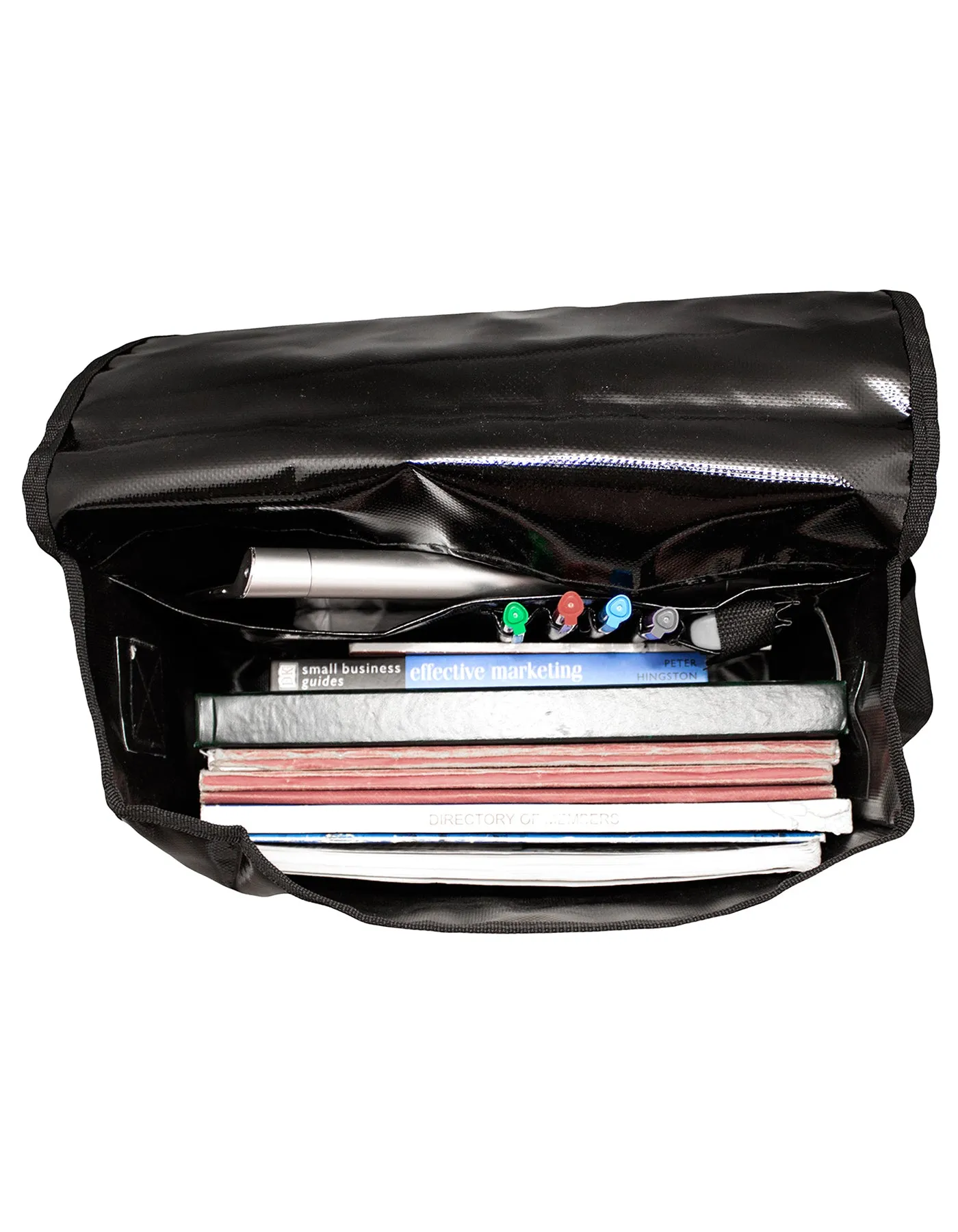 Fino SK-TPN-01 Funky Faux Leather Waterproof Messenger Bag - Black