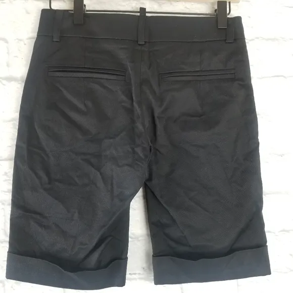 Flavio Castellani|NWT Black Cuffed Bermuda Shorts