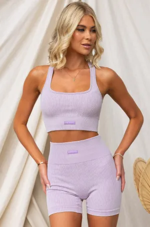 Flex Rib Seamless Bra - Lavender Wash