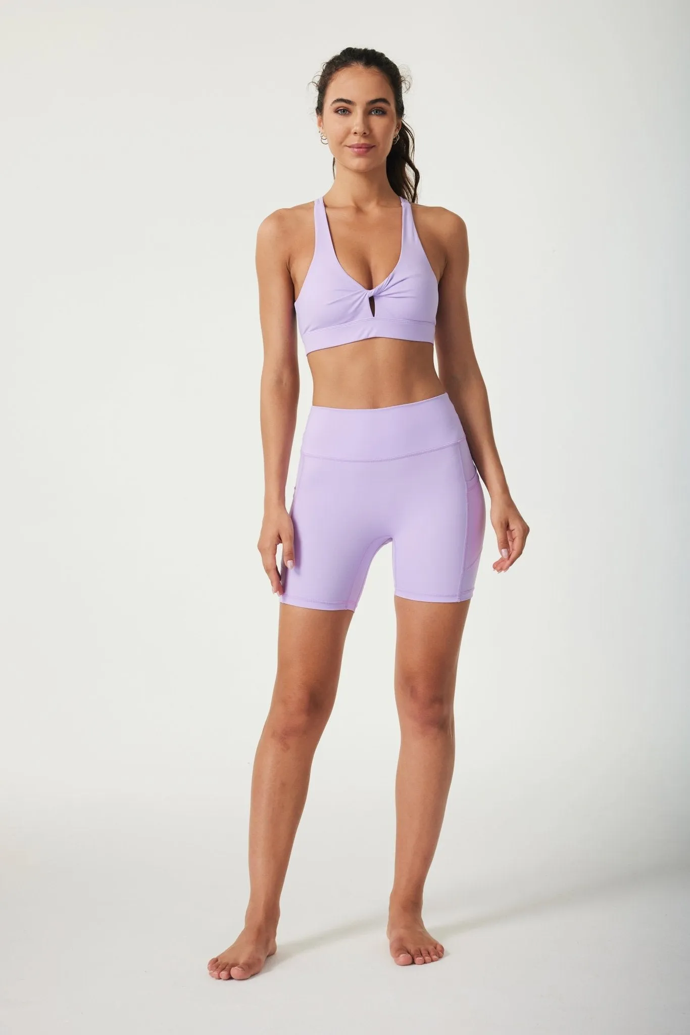 FlexEase Women's High-Waisted Biker Shorts with Side Pockets – Buttery Soft, Squat-Proof, Yoga, Gym, and Daily Wear