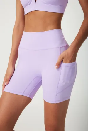 FlexEase Women's High-Waisted Biker Shorts with Side Pockets – Buttery Soft, Squat-Proof, Yoga, Gym, and Daily Wear