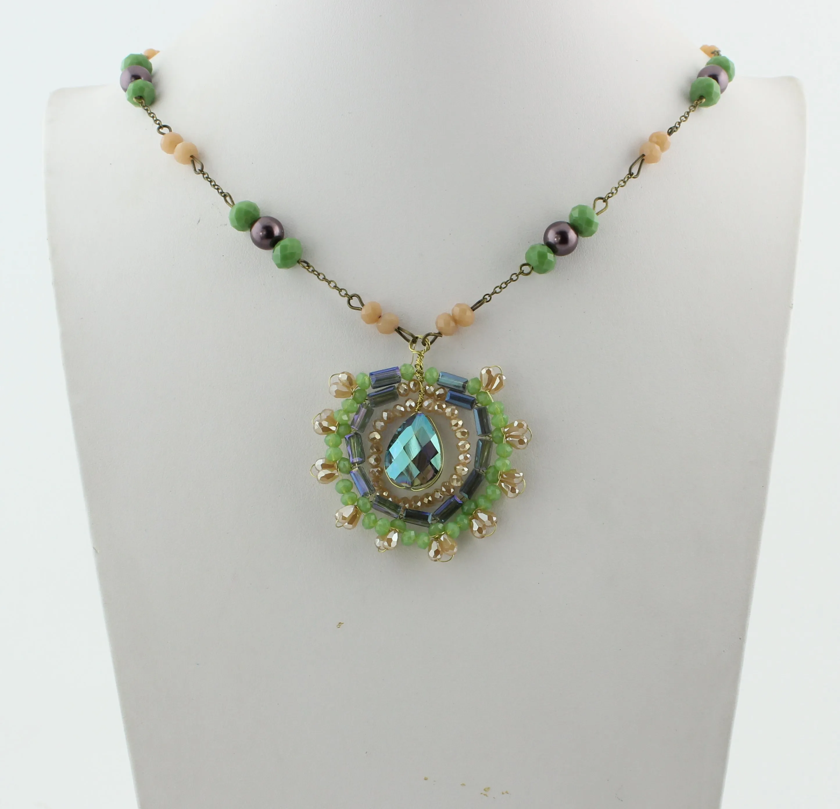 Floral  Crystal Necklaces N1997