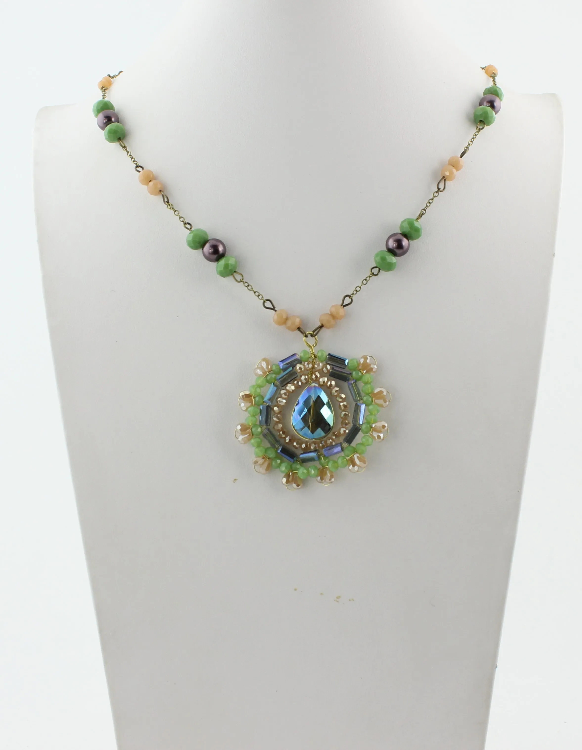 Floral  Crystal Necklaces N1997