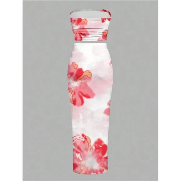 Floral Printed Summer Women's 2 Piece Set