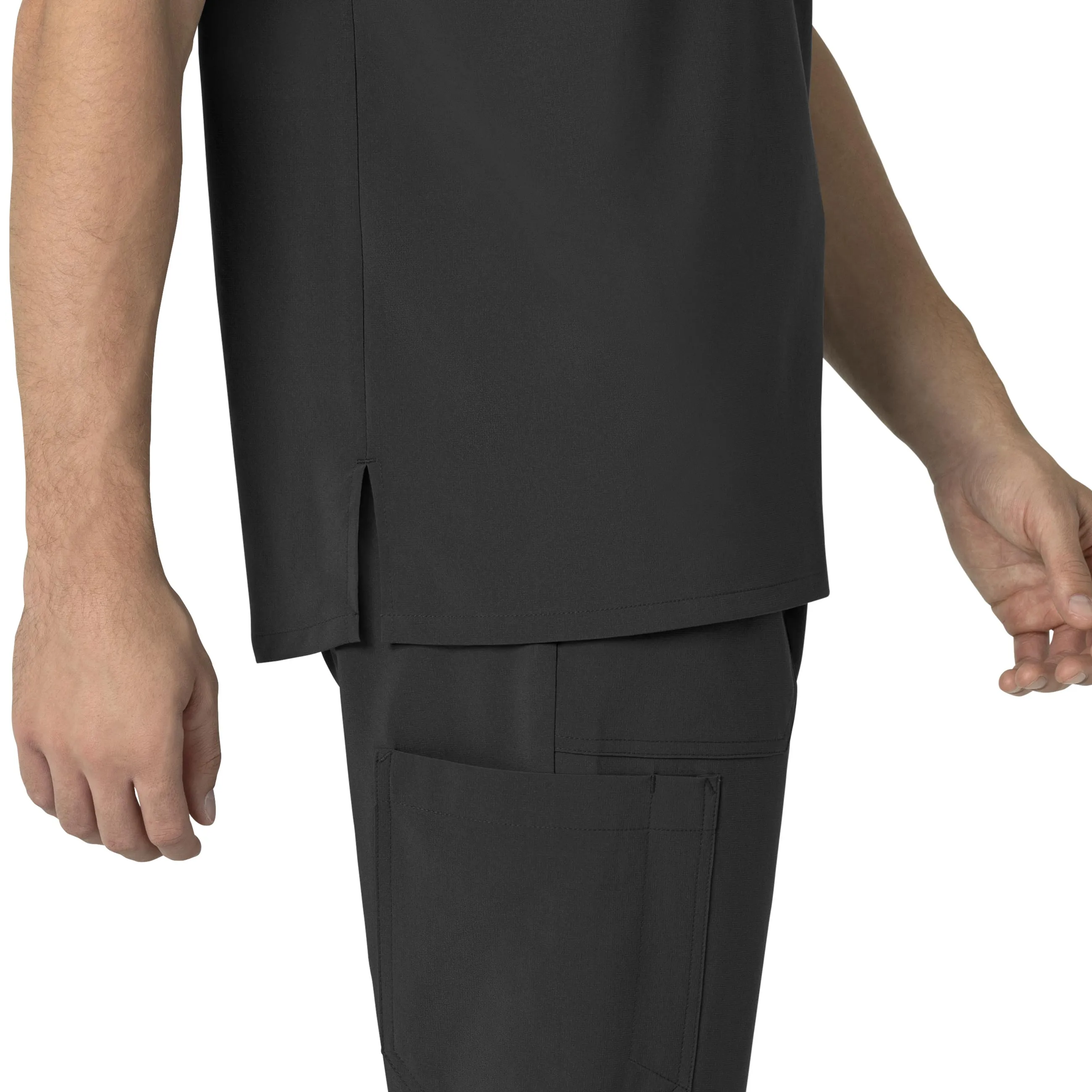 Force Cross-Flex C16310 Men's Henley Scrub Top Black