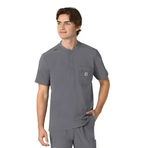 Force Cross-Flex C16310 Men's Henley Scrub Top Pewter