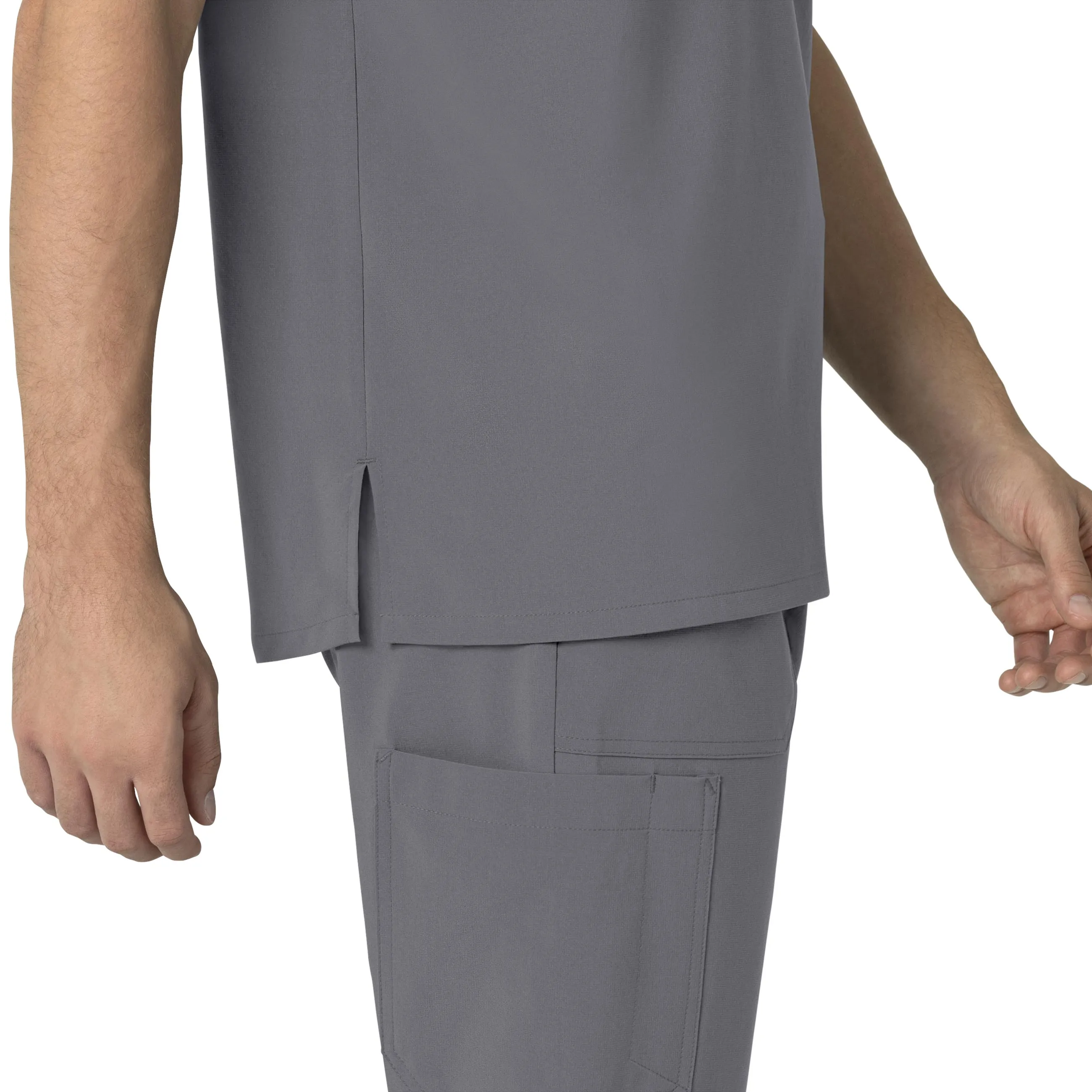 Force Cross-Flex C16310 Men's Henley Scrub Top Pewter