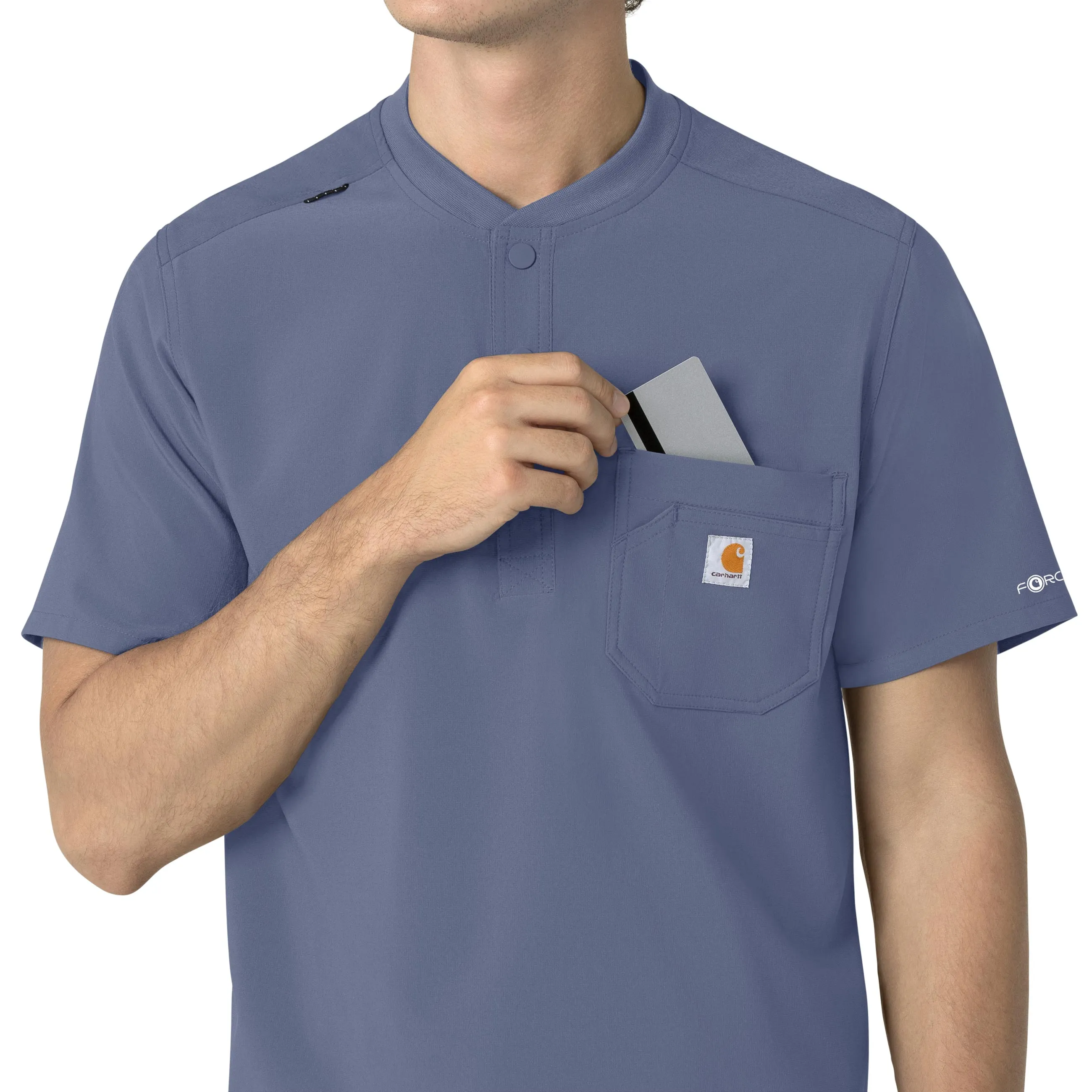 Force Cross-Flex C16310 Men's Henley Scrub Top Riverside