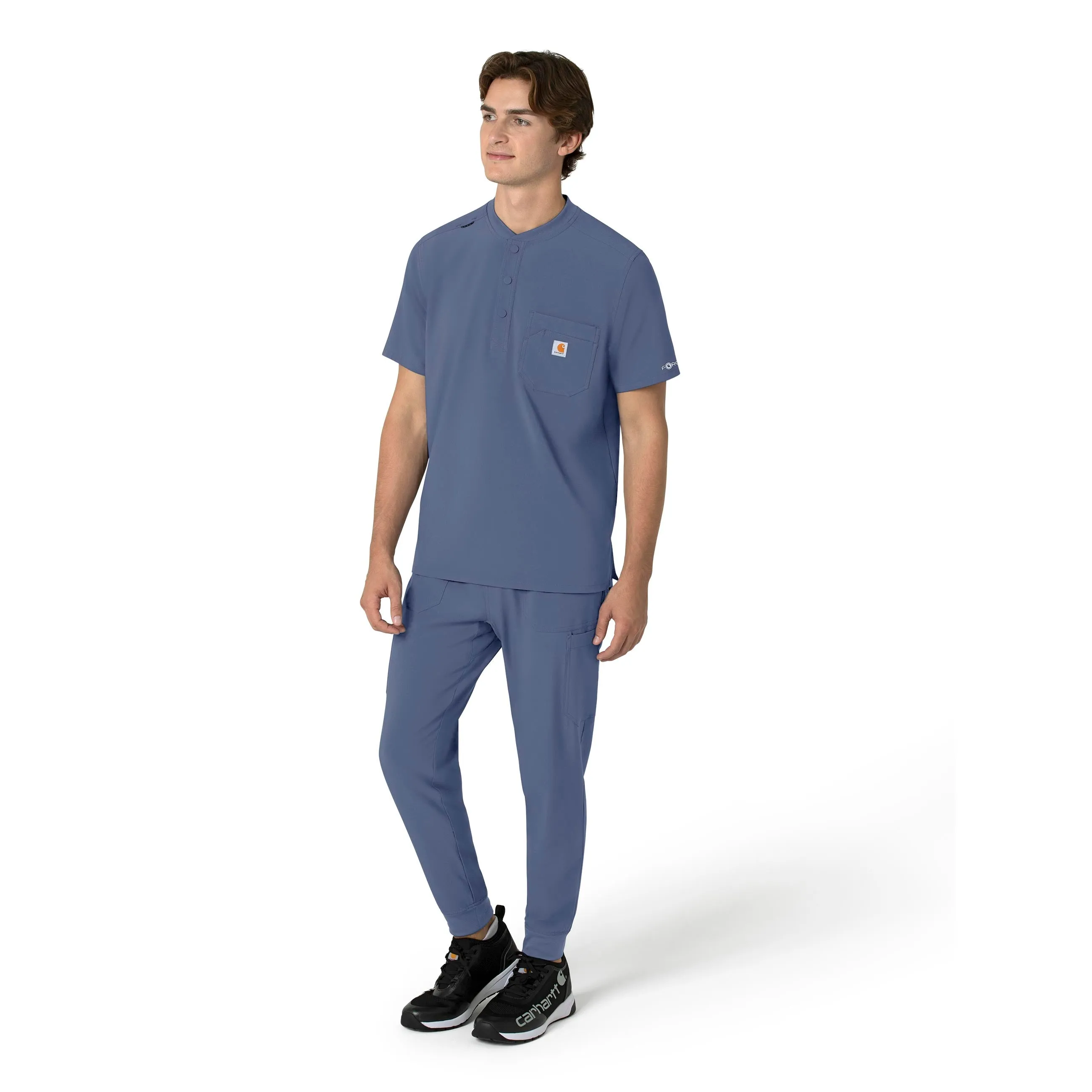 Force Cross-Flex C16310 Men's Henley Scrub Top Riverside