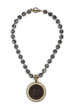 French Kande Du Terre Medallion Necklace