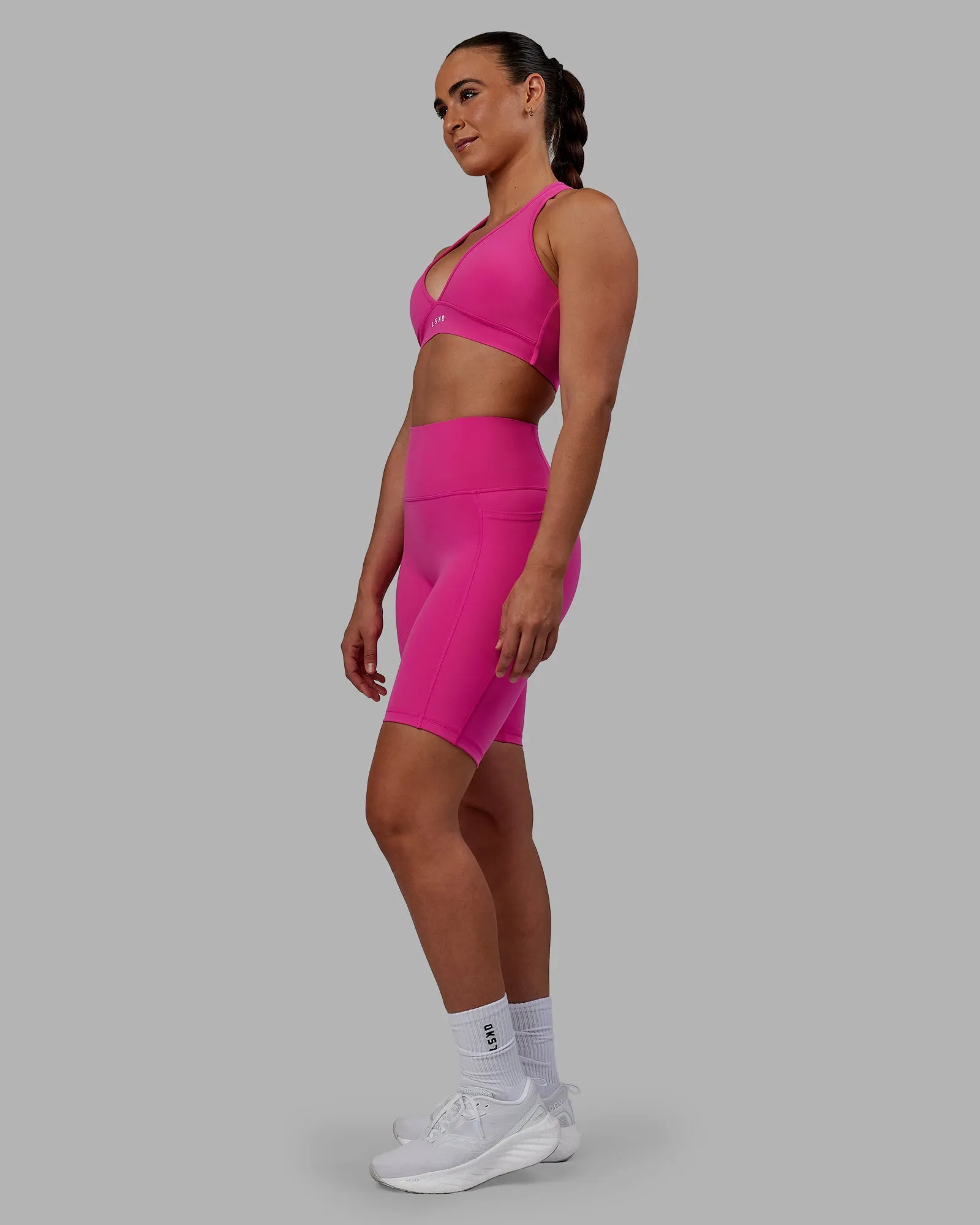 Fusion Bike Shorts with Pockets - Fuchsia Pink