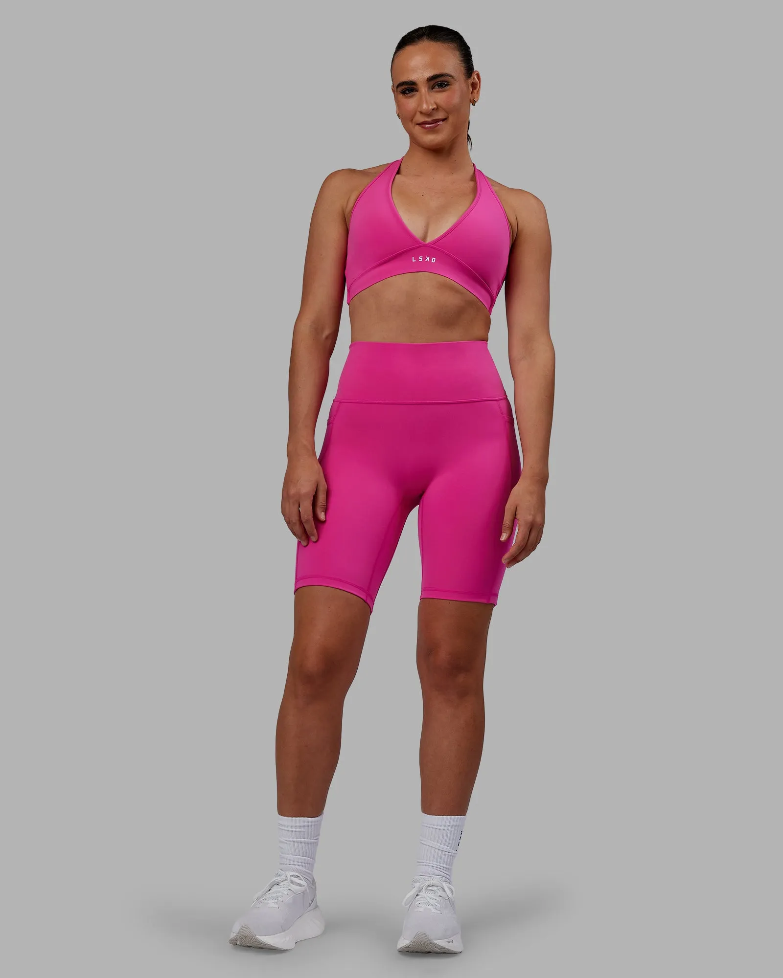 Fusion Bike Shorts with Pockets - Fuchsia Pink