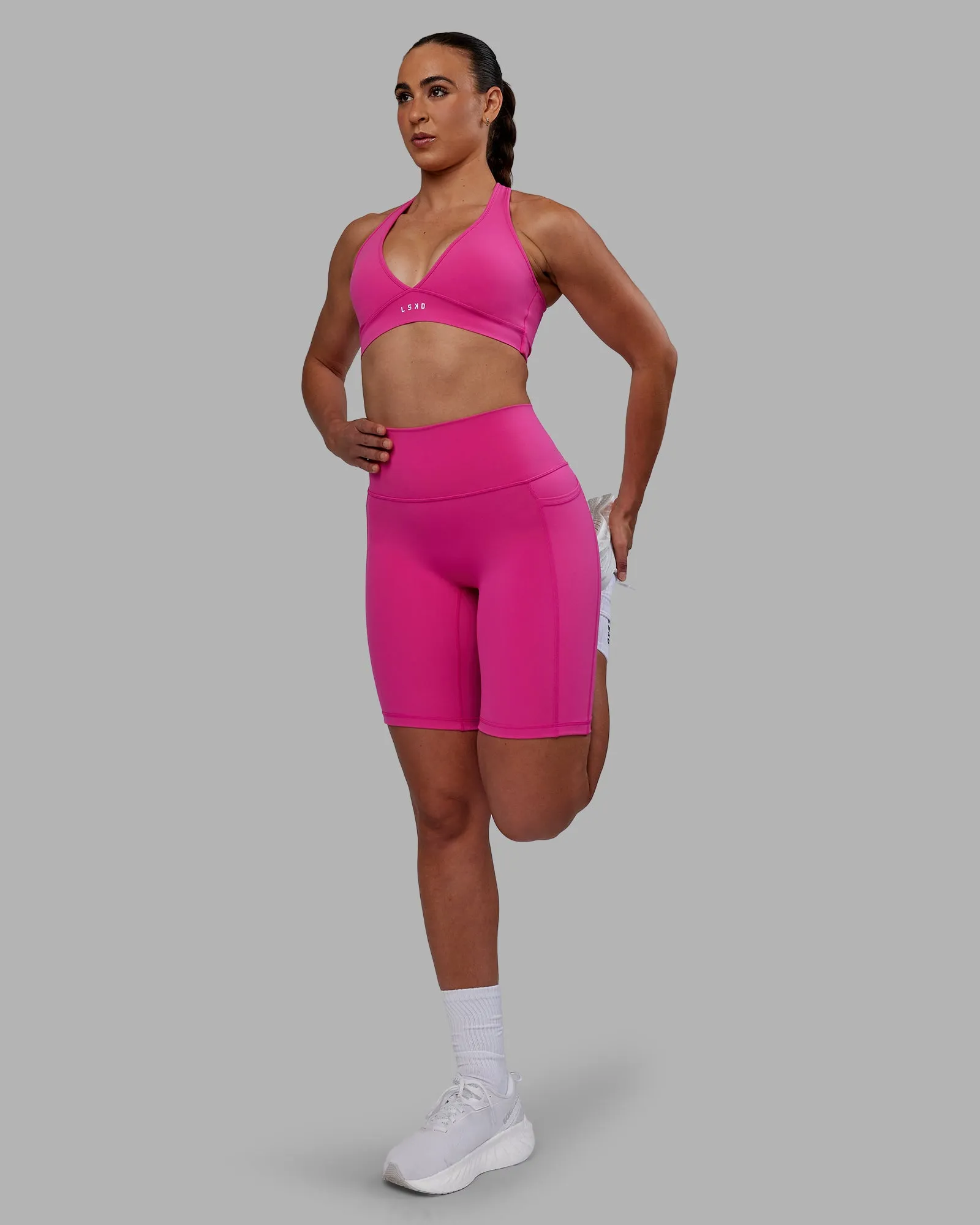 Fusion Bike Shorts with Pockets - Fuchsia Pink