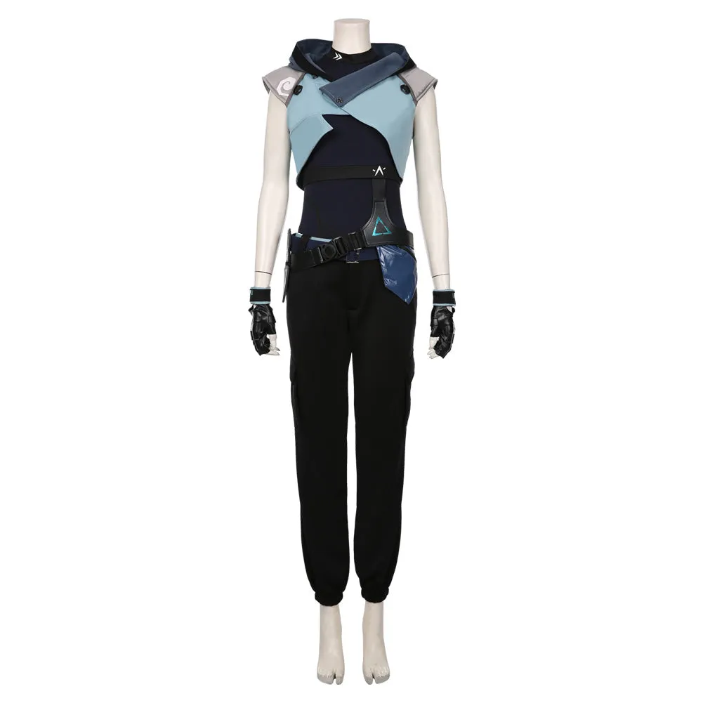 Game Valorant Jumpsuit Jett Halloween Outfit Cosplay Costume