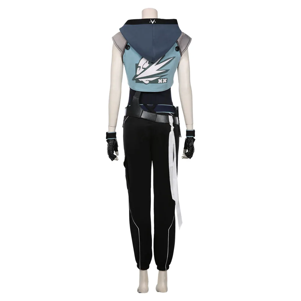 Game Valorant Jumpsuit Jett Halloween Outfit Cosplay Costume
