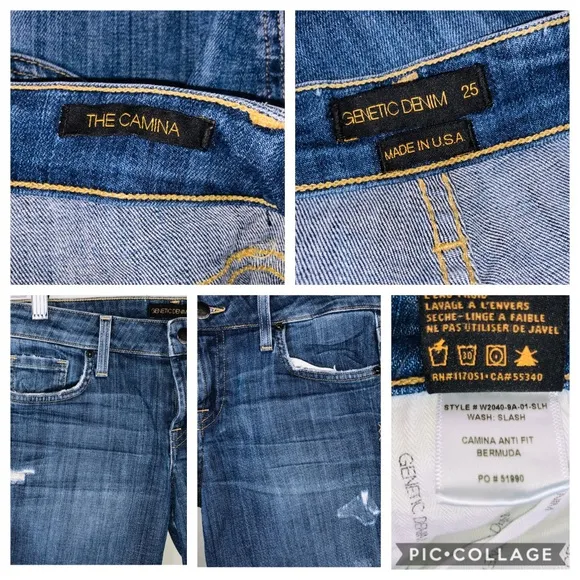 Genetic Anti Fit Camina Slash Bermuda Shorts 25