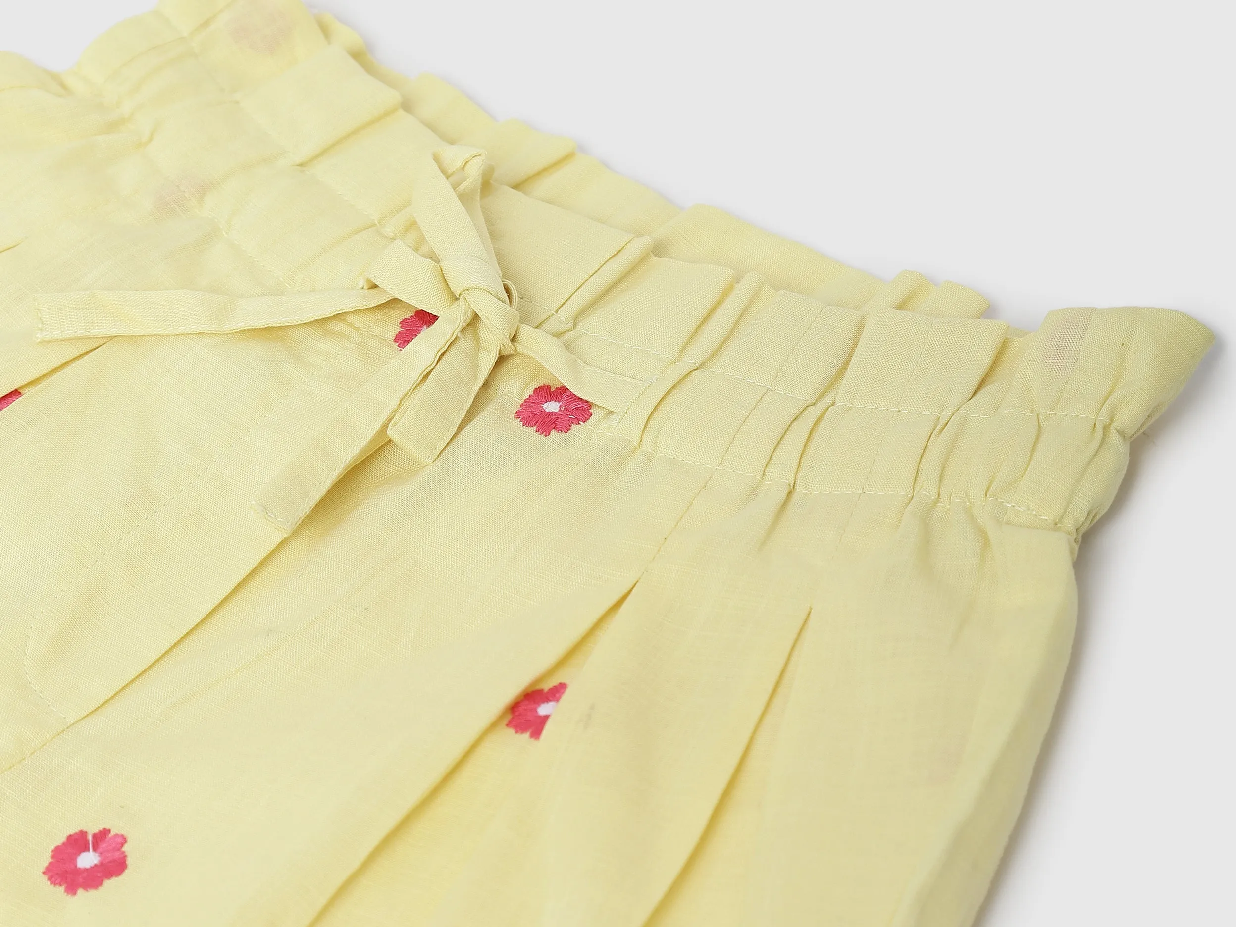 Girls Embroidery Regular Fit Shorts