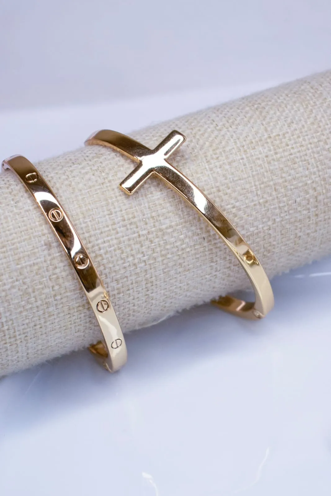 Gold Cross Bracelet
