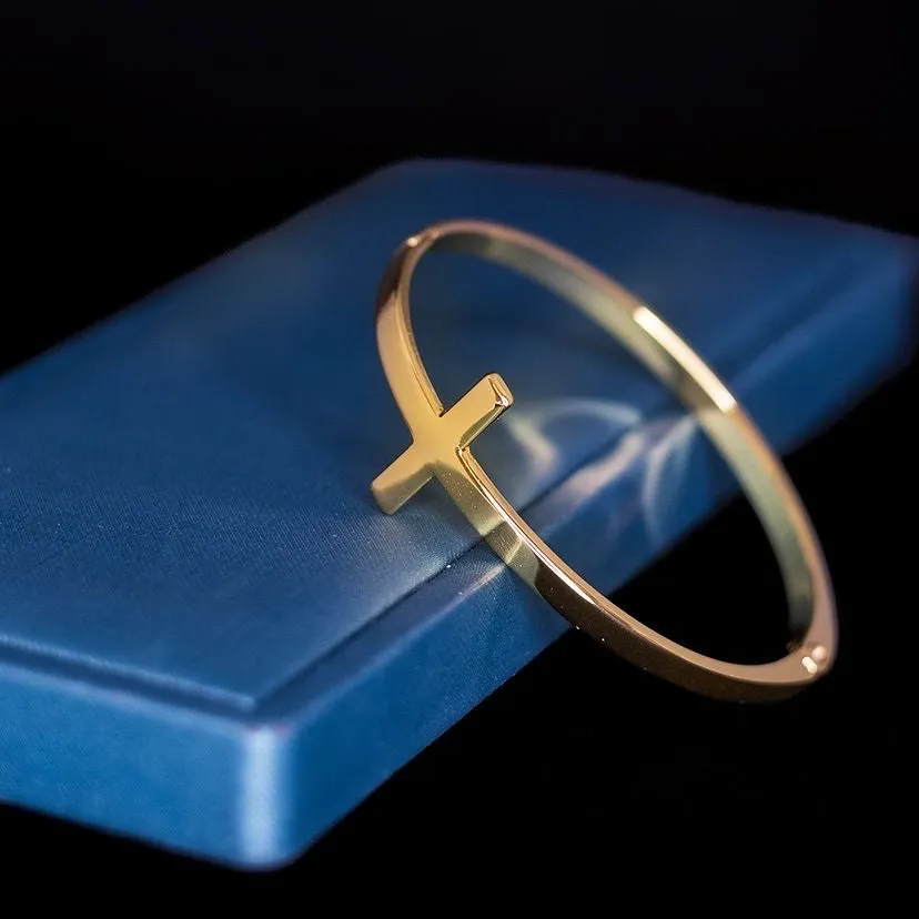 Gold Cross Bracelet