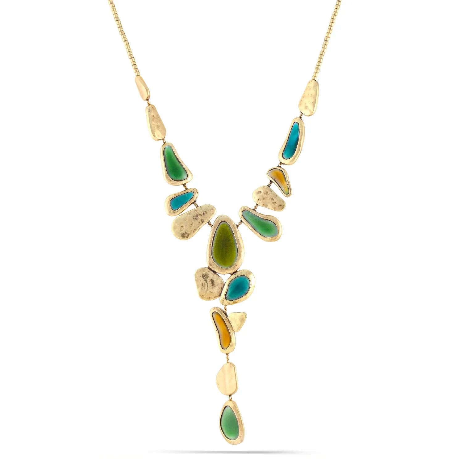 GOLD GREEN  NECKLACES #222GN1201 (1B10/1F5)