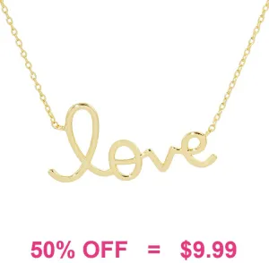 Gold LOVE necklace