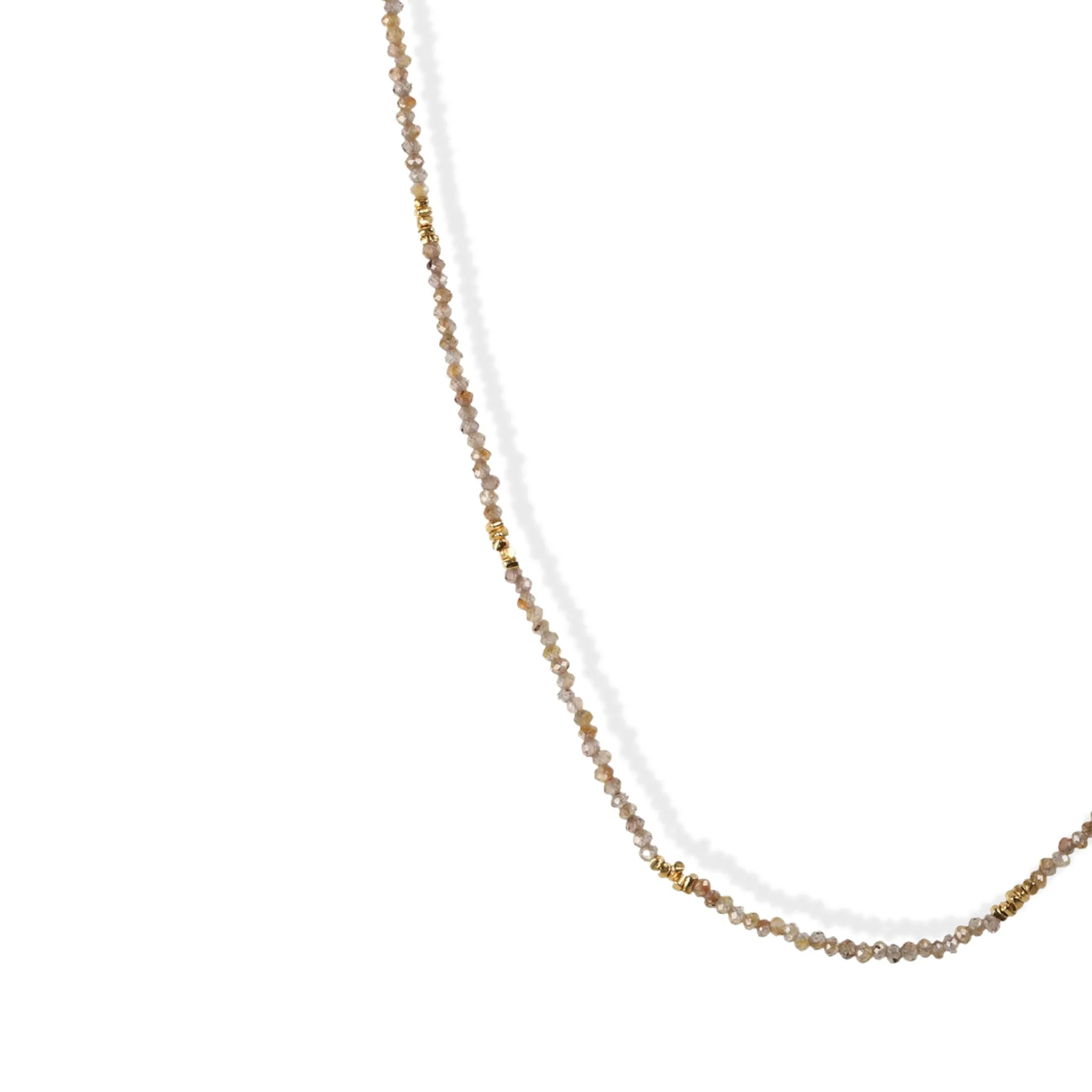 Gold Vermeil & Natural Zircon Beaded Necklace