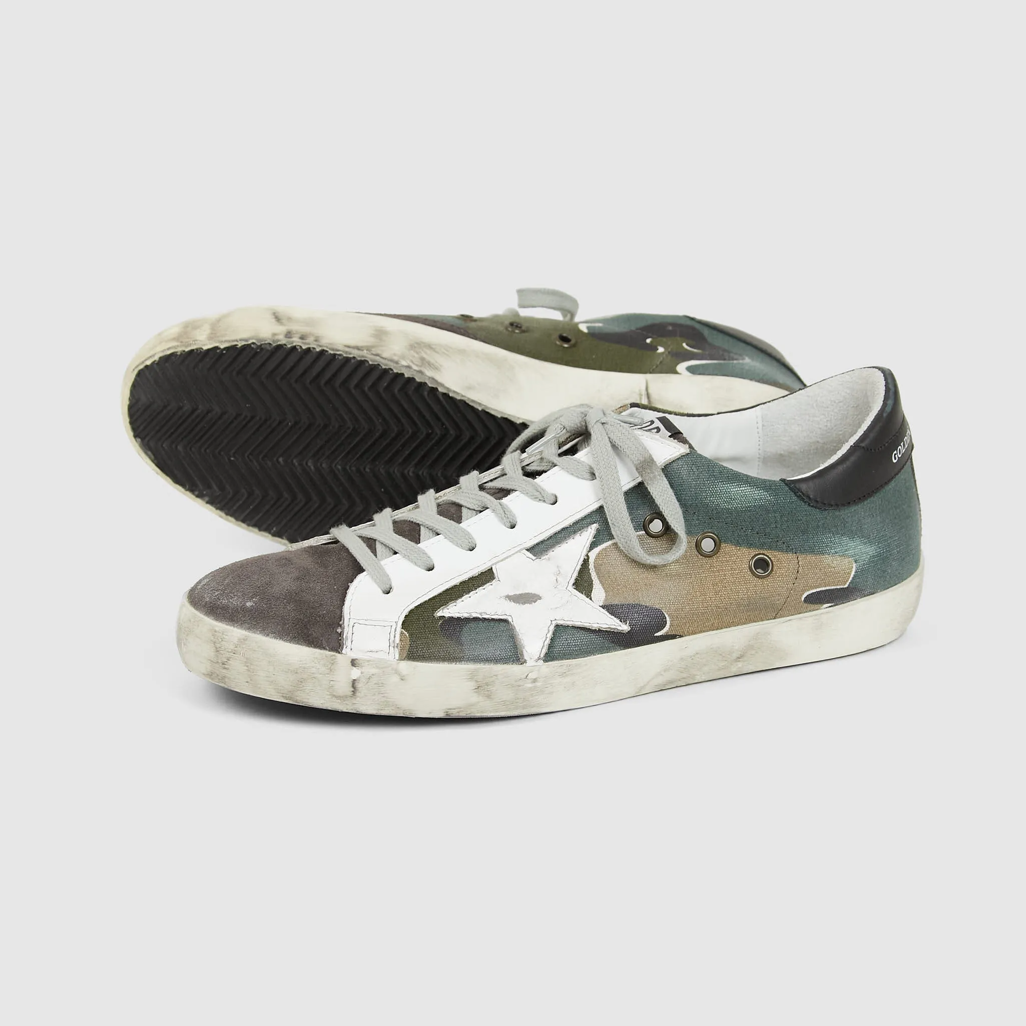 Golden Goose Superstar Camouflage White Sneakers