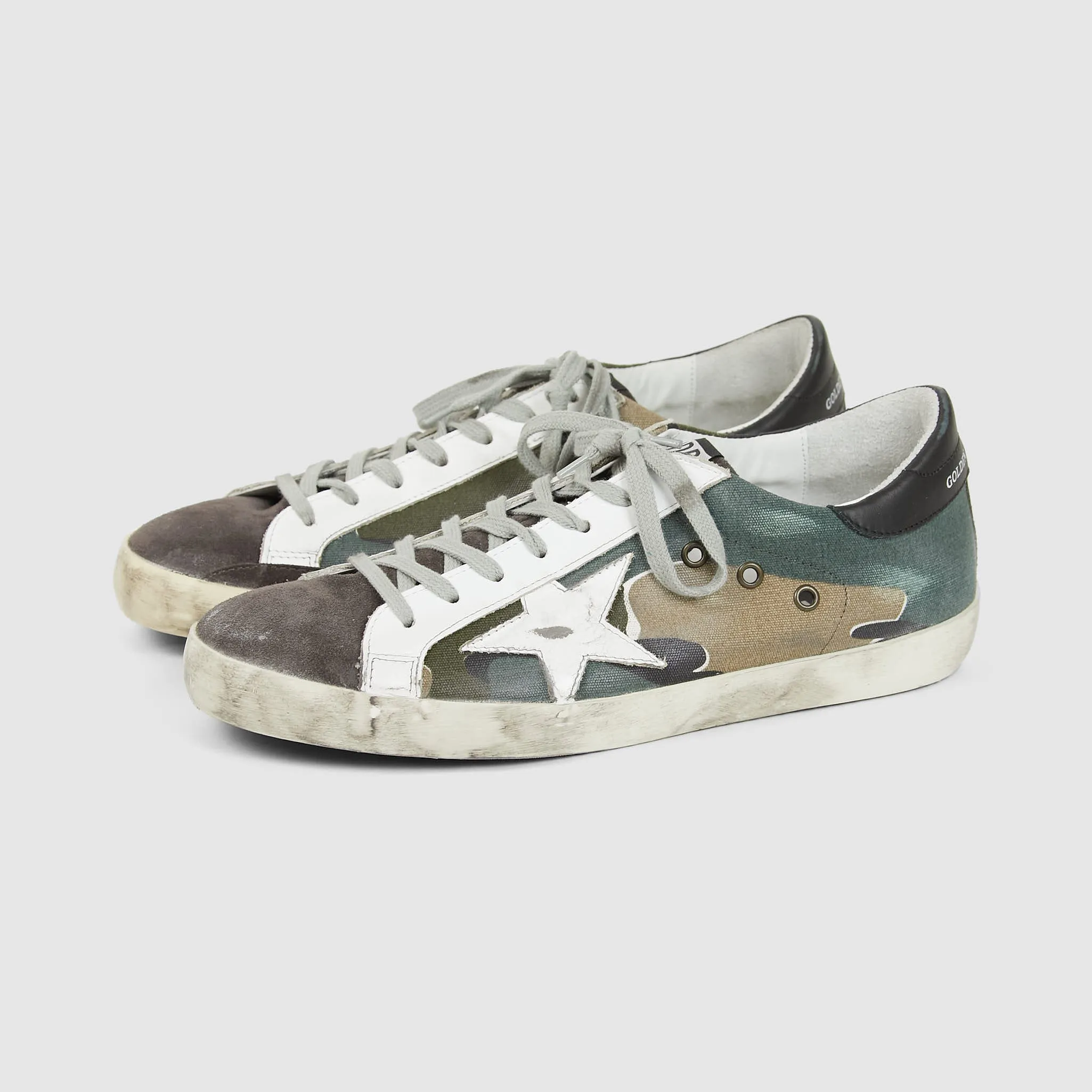 Golden Goose Superstar Camouflage White Sneakers