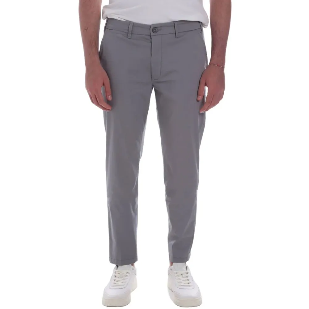 Gray Cotton Jeans & Pant