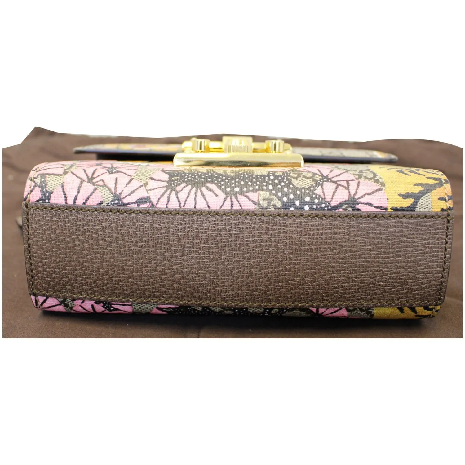 GUCCI Bengal Small Padlock GG Supreme Monogram Print Shoulder Bag