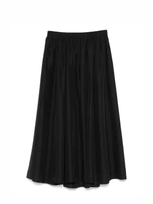 Habotai silk essential skirt, black