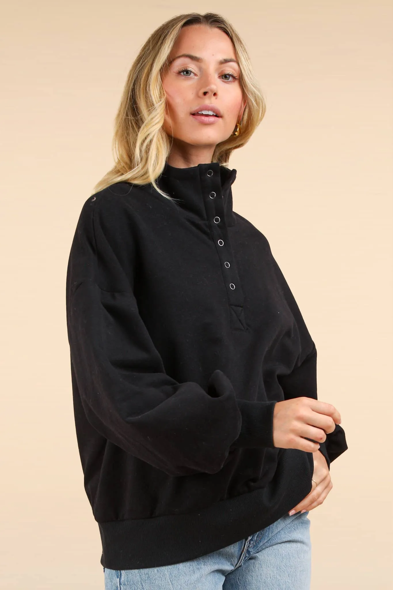 Hannah Balloon Sleeve Pullover
