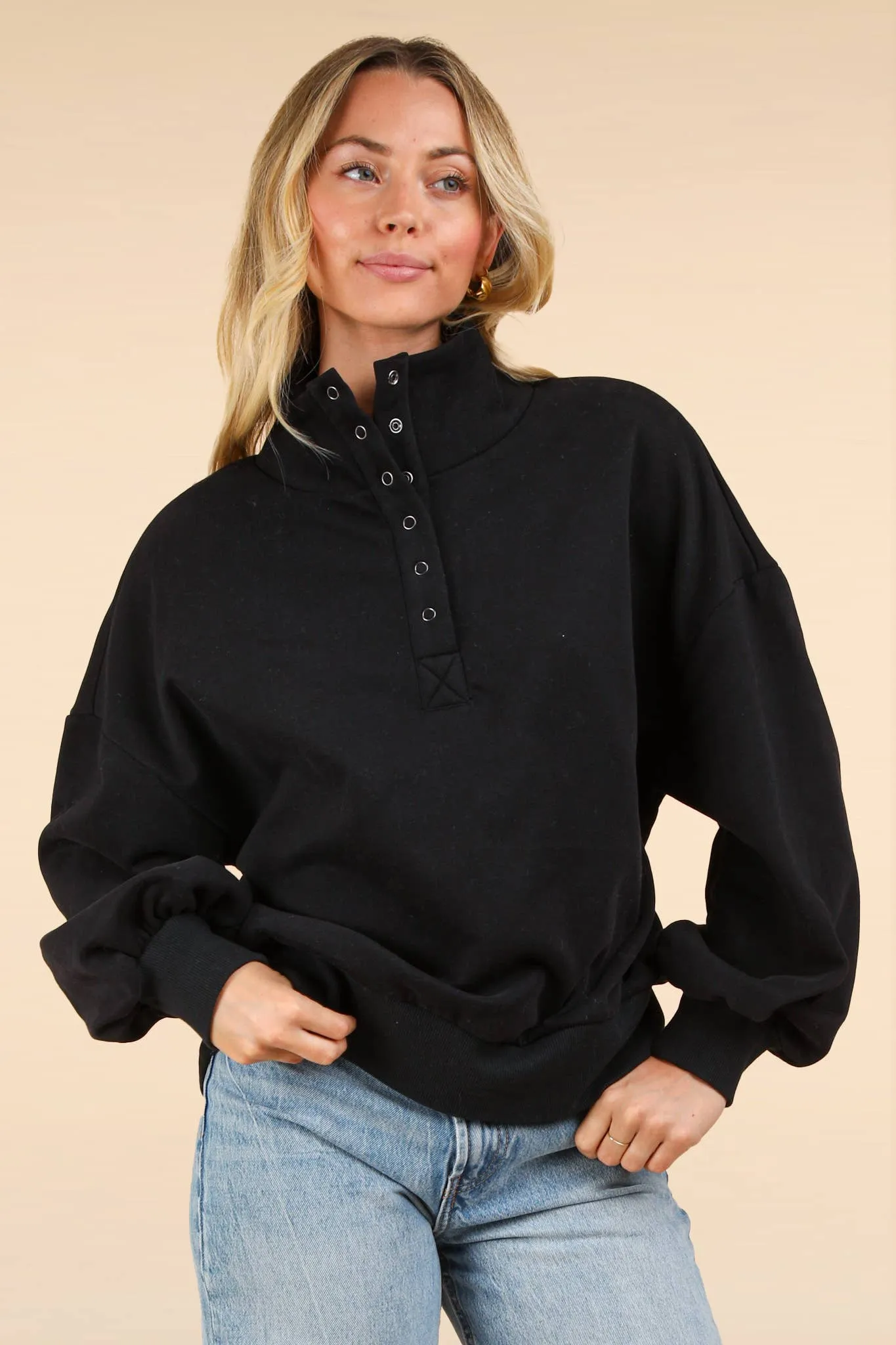 Hannah Balloon Sleeve Pullover