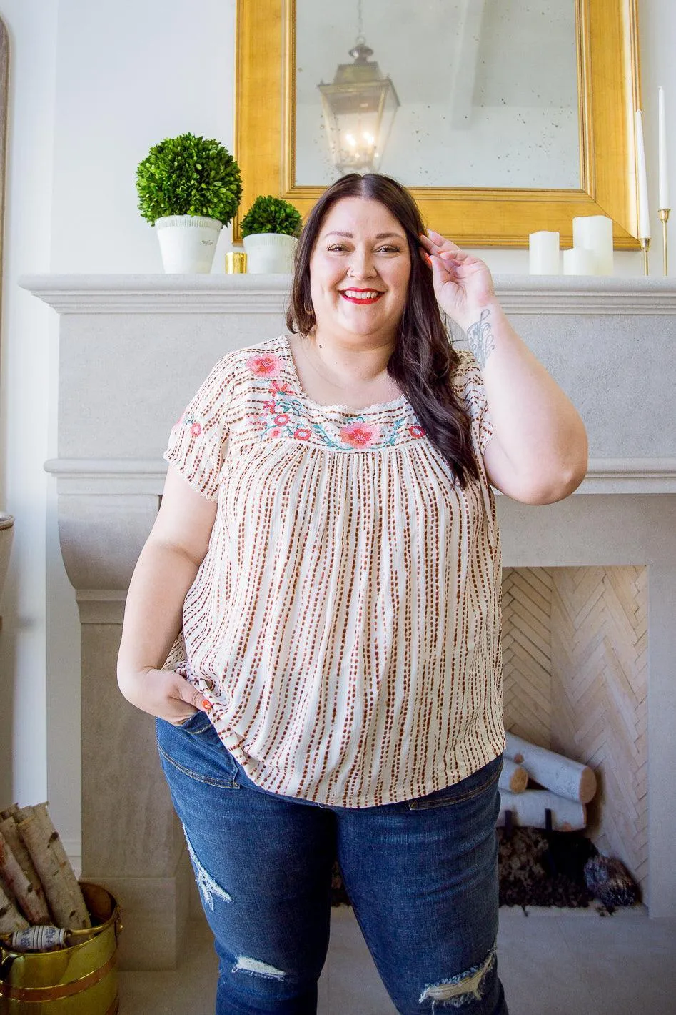 Hazel Blues® | Floral Goals Blouse