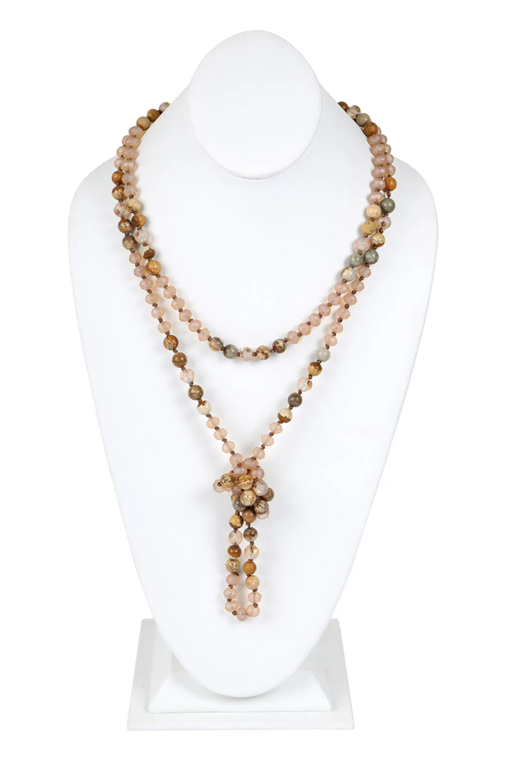 HDN2526 - LONGLINE HAND KNOTTED NECKLACE
