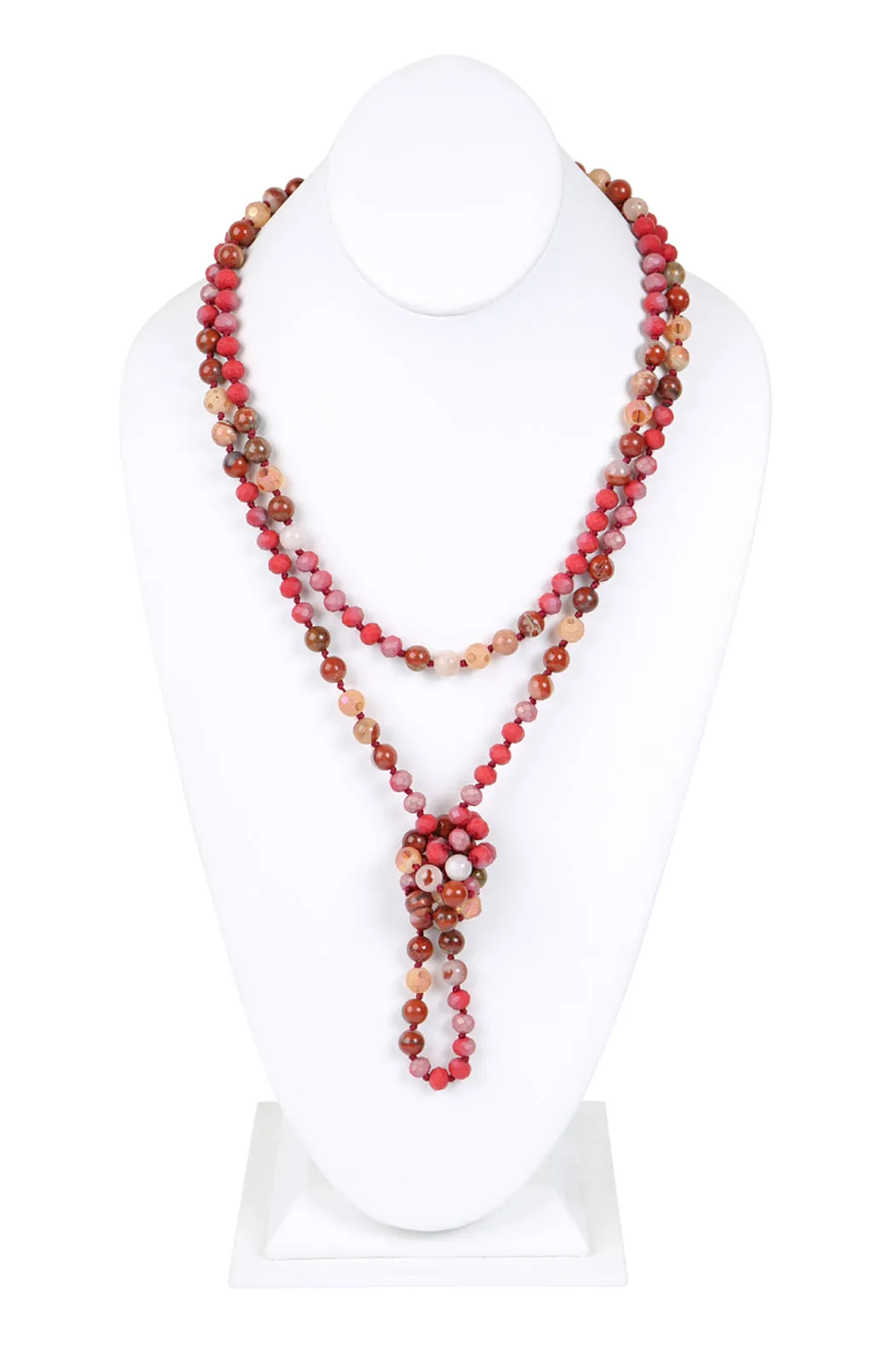 HDN2526 - LONGLINE HAND KNOTTED NECKLACE