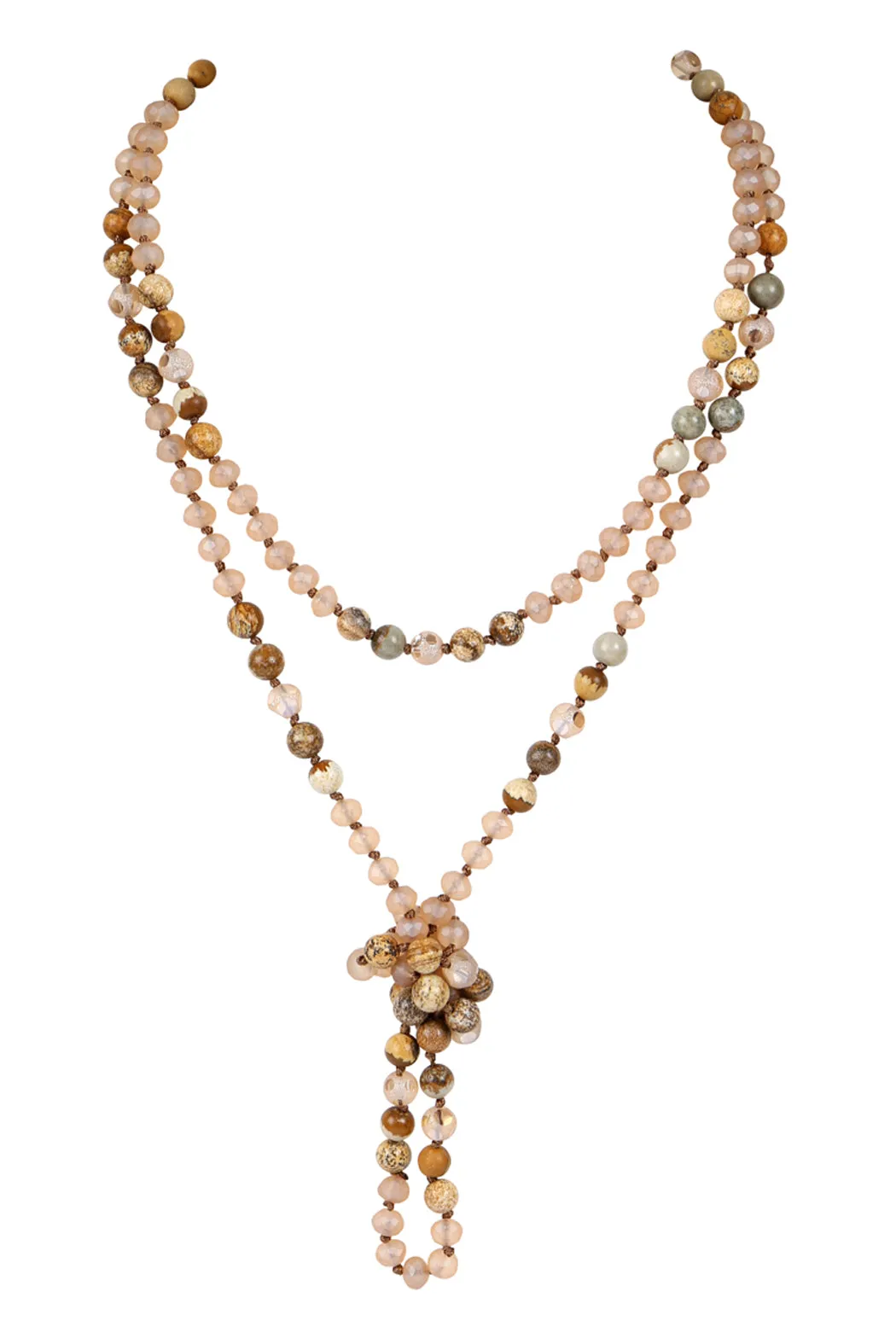 HDN2526 - LONGLINE HAND KNOTTED NECKLACE