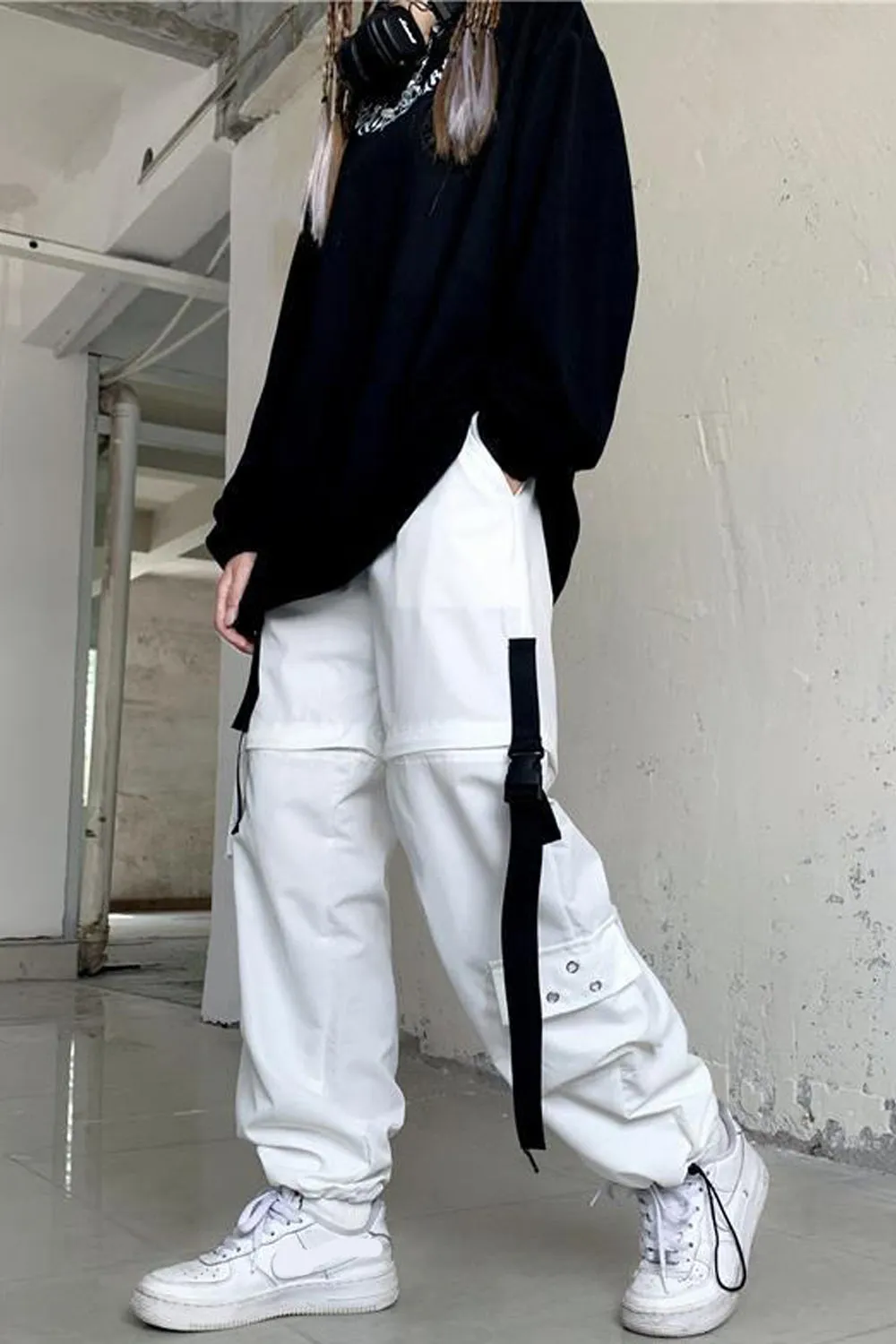 High Waist Lanyard Removable Cargo Pants