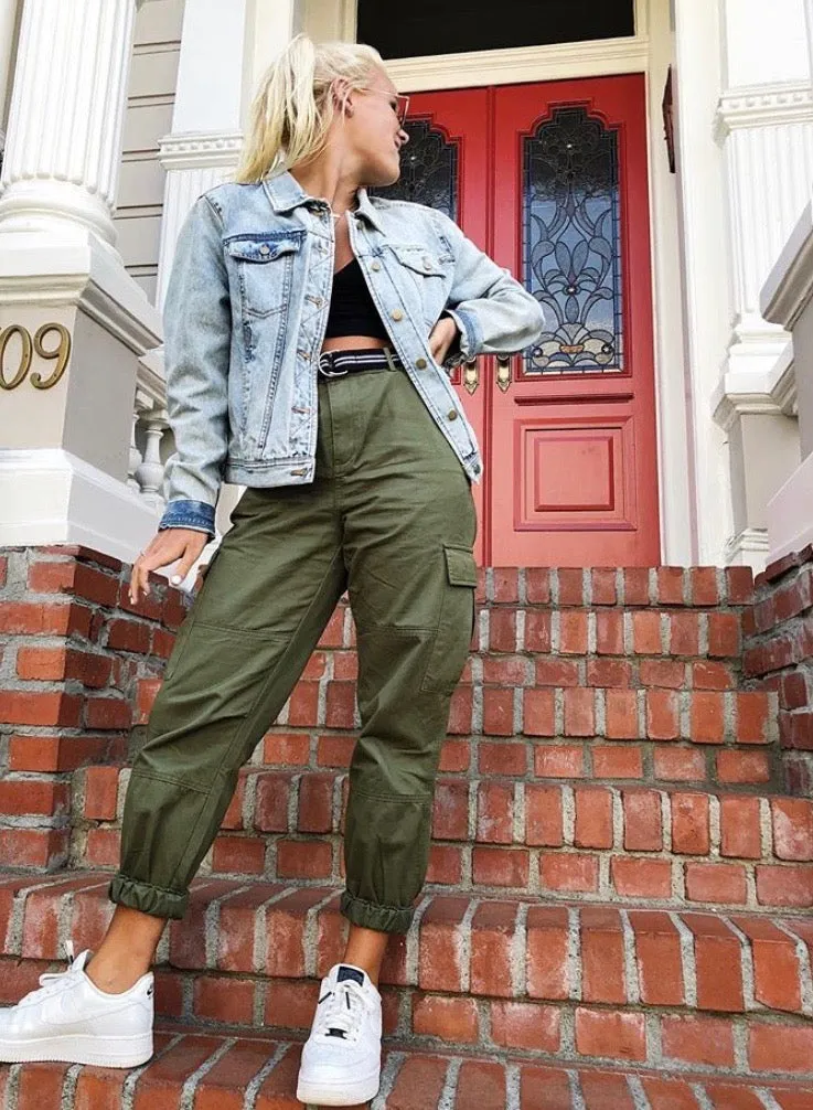 High Waisted Cargo Pants